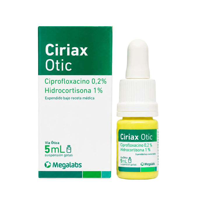 Ciriax Otic Ciprofloxacina 0.2% Hidrocortisona 1% X 5Ml