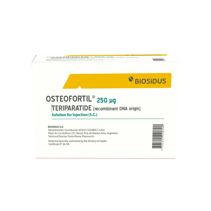Osteofortil 250 Mcg Subcutánea Frio X 30 Jeringas Prellenadas Teriparatida