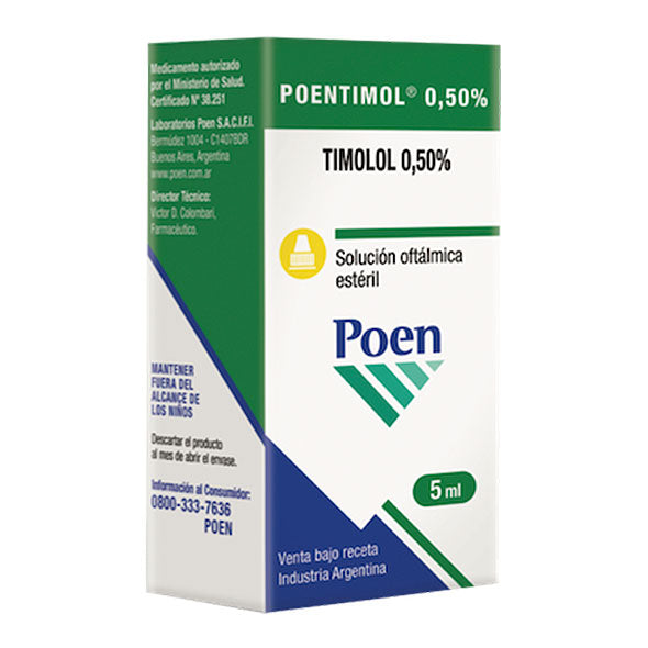 Poentimol 0.5% Colirio X 5Ml Timolol