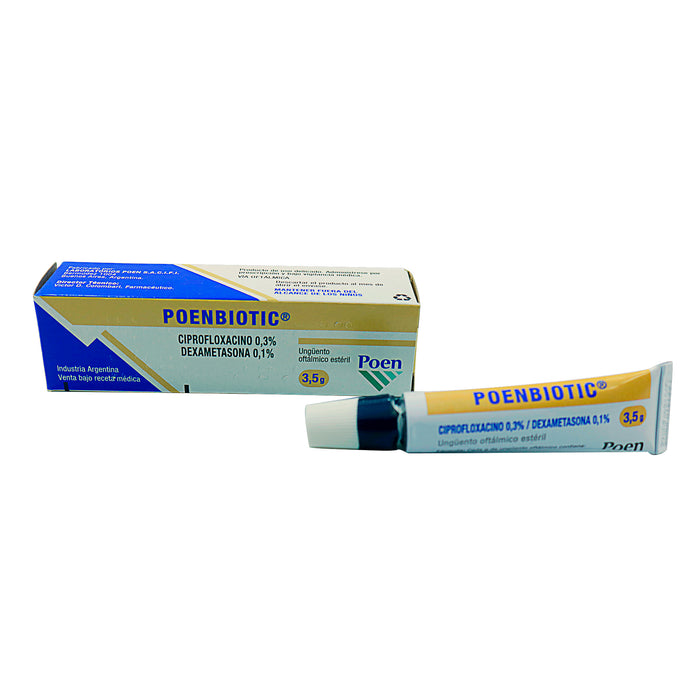 Poenbiotic Ungüento Oftálmico Ciprofloxacino Y Dexametasona X 3.5Gr