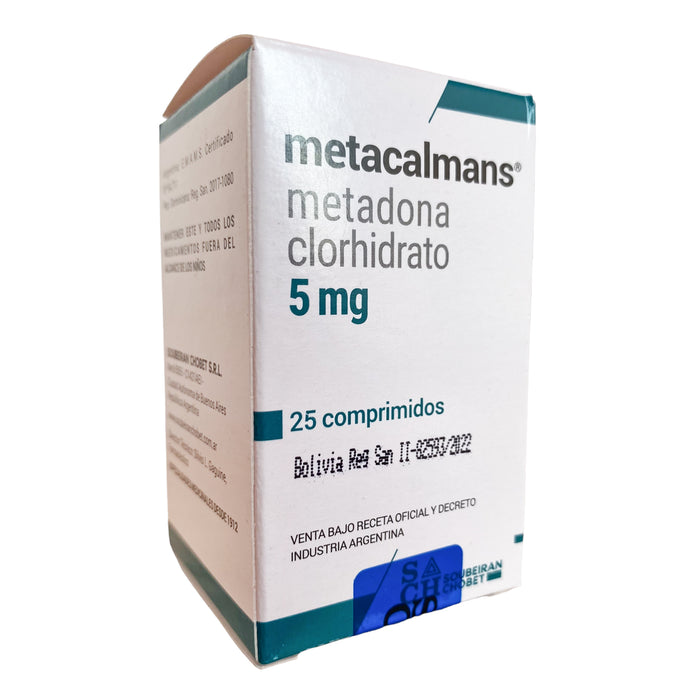 Metacalmans 5Mg Metadona Frasco X 25 Comprimidos