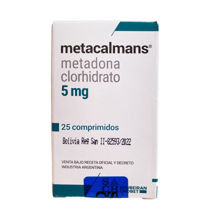 Metacalmans 5Mg Metadona Frasco X 25 Comprimidos