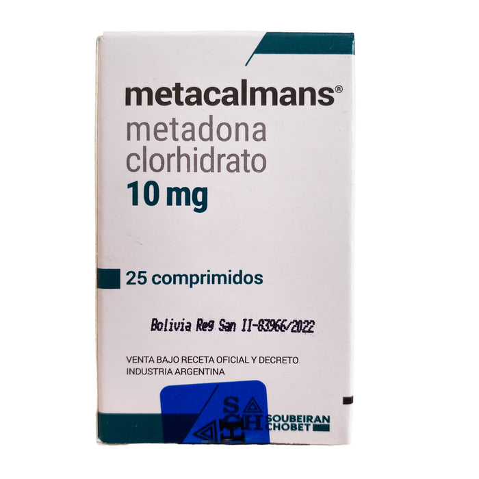 Metacalmans 10Mg Metadona Frasco X 25 Comprimidos