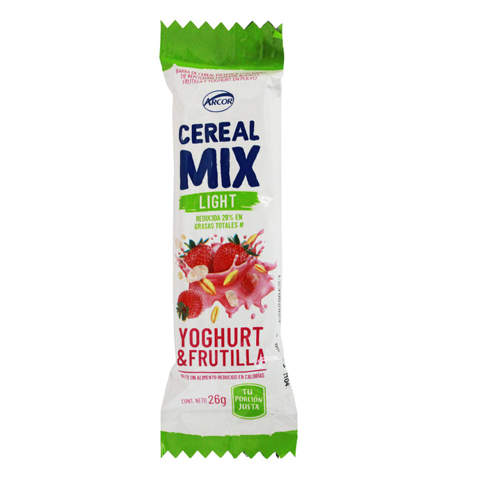 Cereal Mix Barrita Light Yogurt Y Frutilla X 26G
