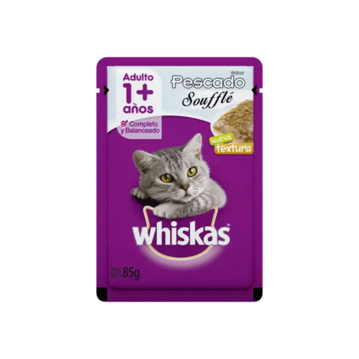 Alimento Whiskas Para Gato Sabor Pescado Soufflé X 85G