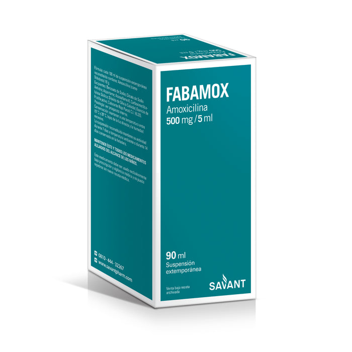 Fabamox Amoxicilina 500Mg-5Ml En Suspension X 90Ml