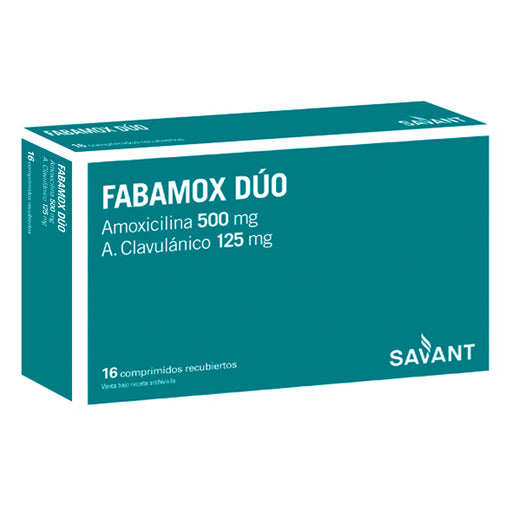 Fabamox Duo Amoxicilina/Ácido Clavulánico 500 / 125 Mg X Compr...