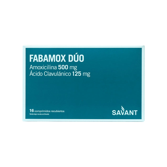 Fabamox Duo 500Mg Amoxicilina 125Mg Ácido Clavulánico X Comprimidos