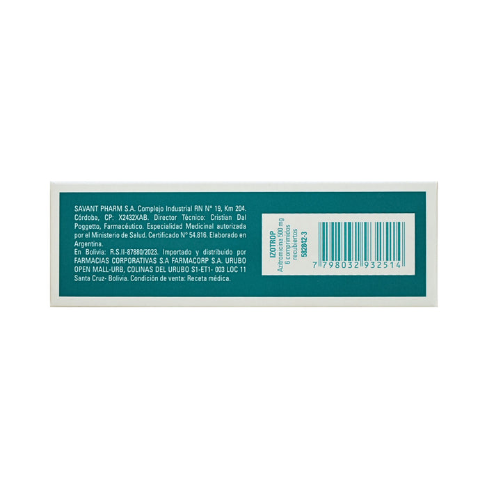 Izotrop Azitromicina 500Mg X Comprimido