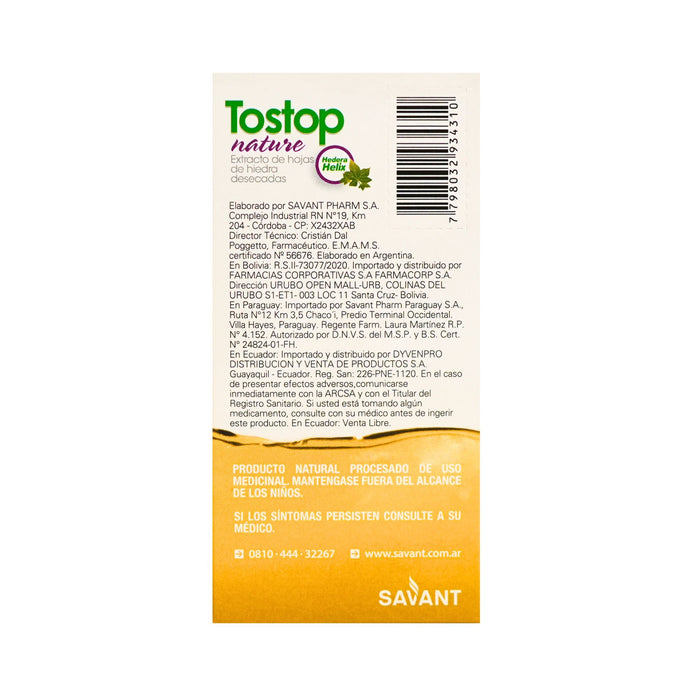 Tostop Nature 35Mg/5Ml Jarabe Hedera Helix X 100Ml