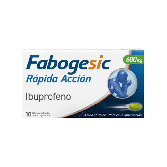 Fabogesic Ibuprofeno 600Mg X Cápsula Blanda