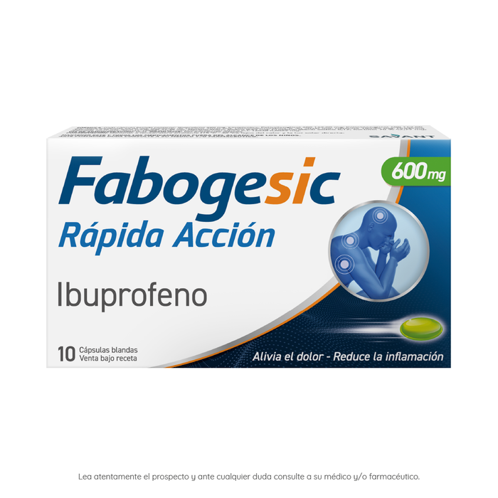 Fabogesic 600Mg Ibuprofeno X Capsula Blanda
