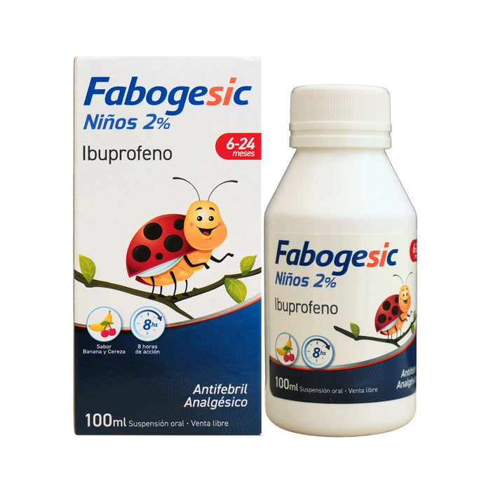 Fabogesic Niños 2% Ibuprofeno 100Mg En Suspensión Oral X 100Ml