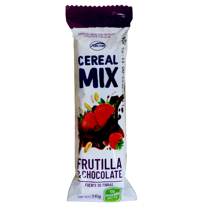 Cereal Mix Barra Frutilla Chocolate X 26G