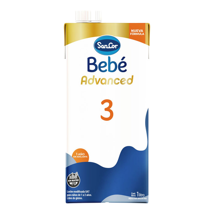 Fórmula Láctea Sancor Bebé 3 Advanced X 1L