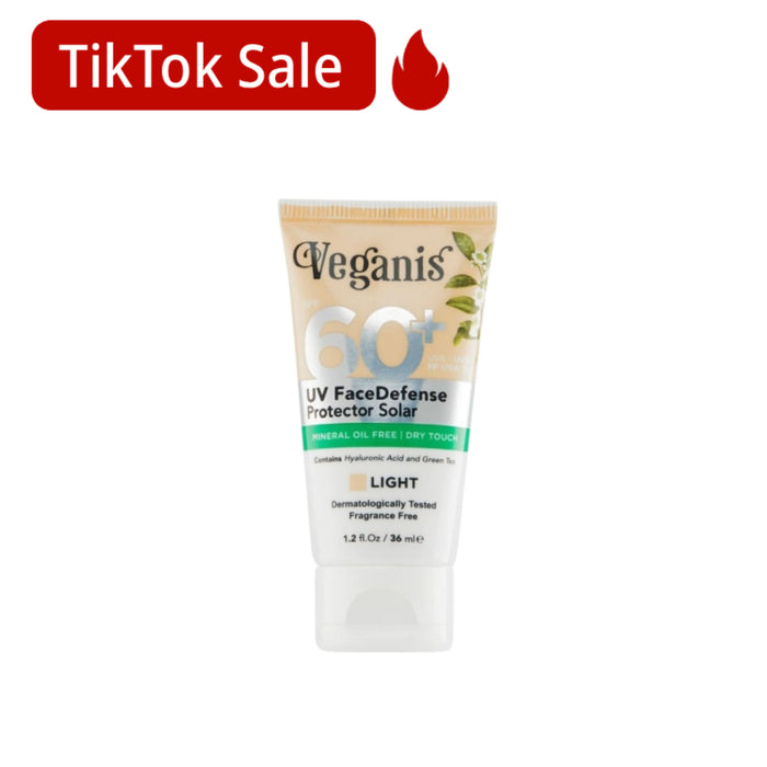 Protector Solar Veganis Uv Face Defense Spf60+ Light X 36Ml