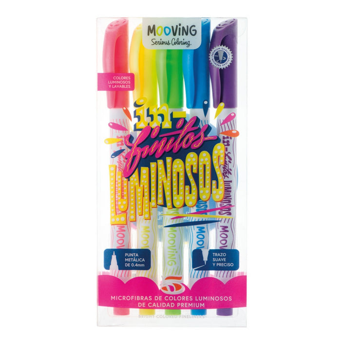 Set Microfibras Mooving Infinitos Luminosos X 5 Unidades