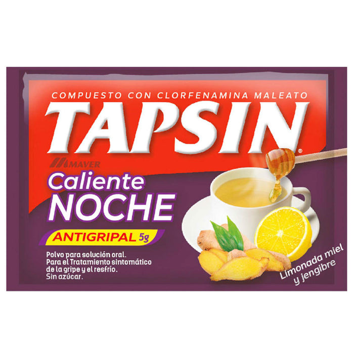 Tapsin Compuesto Noche Limón Miel Y Jengibre X Sobre