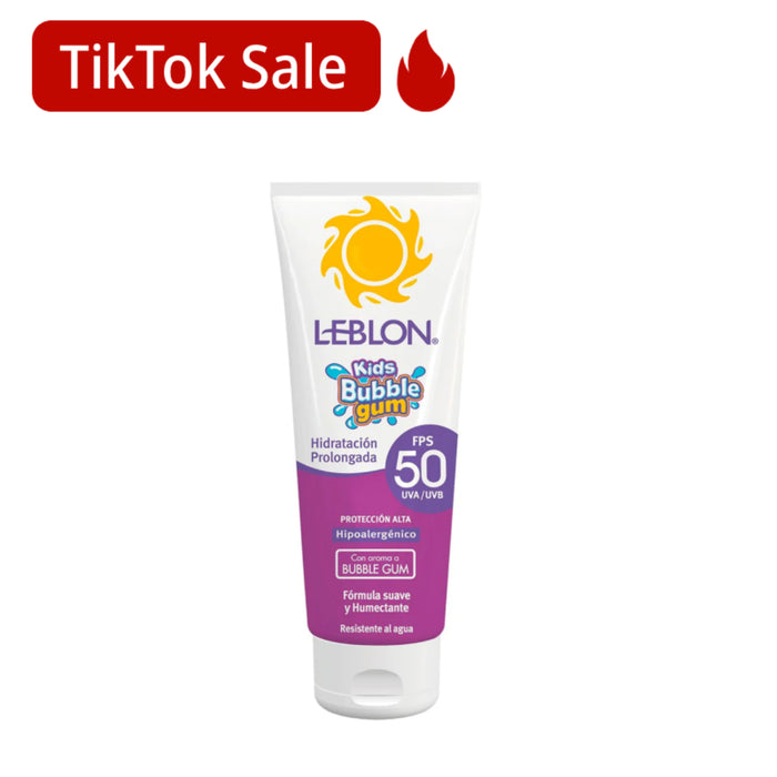 Bloqueador Solar Kids Bubble Gum Fps50 Amplio Espectro Leblon X 190G