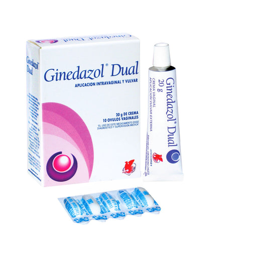 Ginedazol Dual Tinidazol / Miconazol Crema X 20G + 10 Óvulos