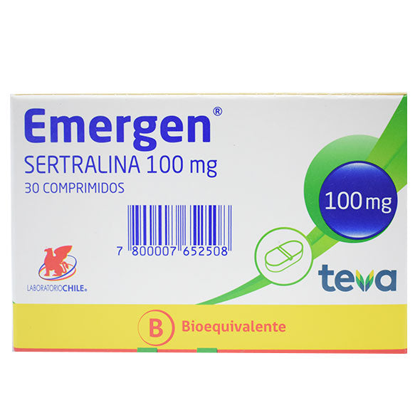 Emergen 100Mg Sertralina X Tableta