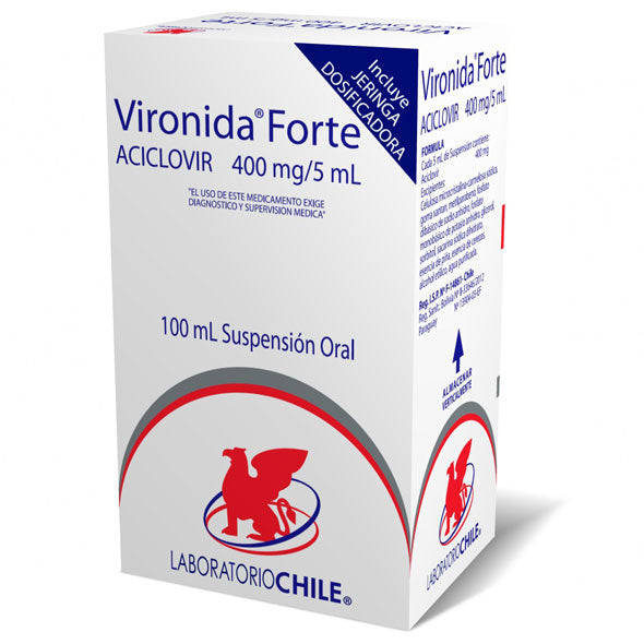 Vironida Forte 400Mg 5Ml Susp X 100Ml Aciclovir