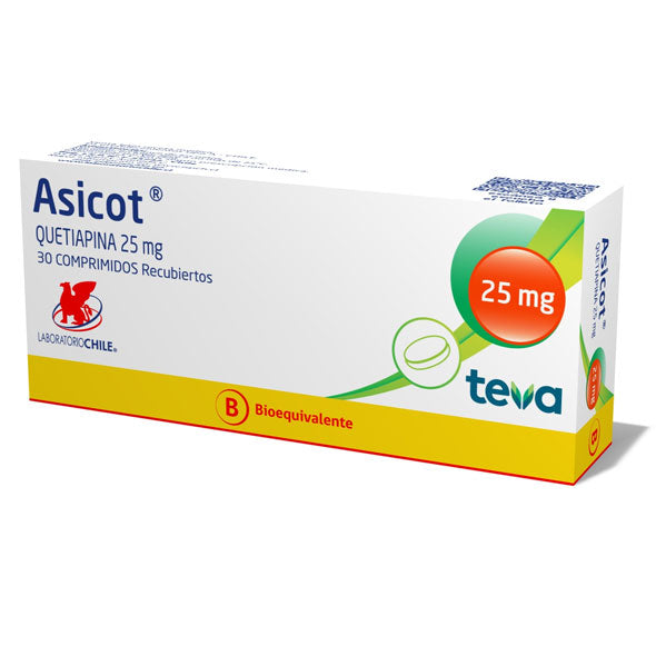 Asicot 25Mg Quetiapina X Tableta