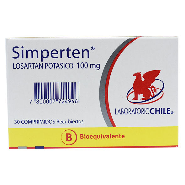 Simperten Losartan Potasico 100Mg X Tableta