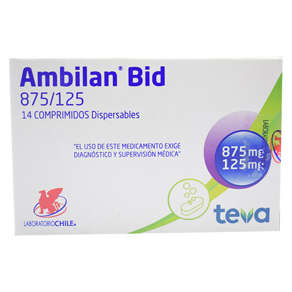 Ambilan Bid Amoxicilina 875Mg Y Acido Clavulanico 125Mg X Tableta