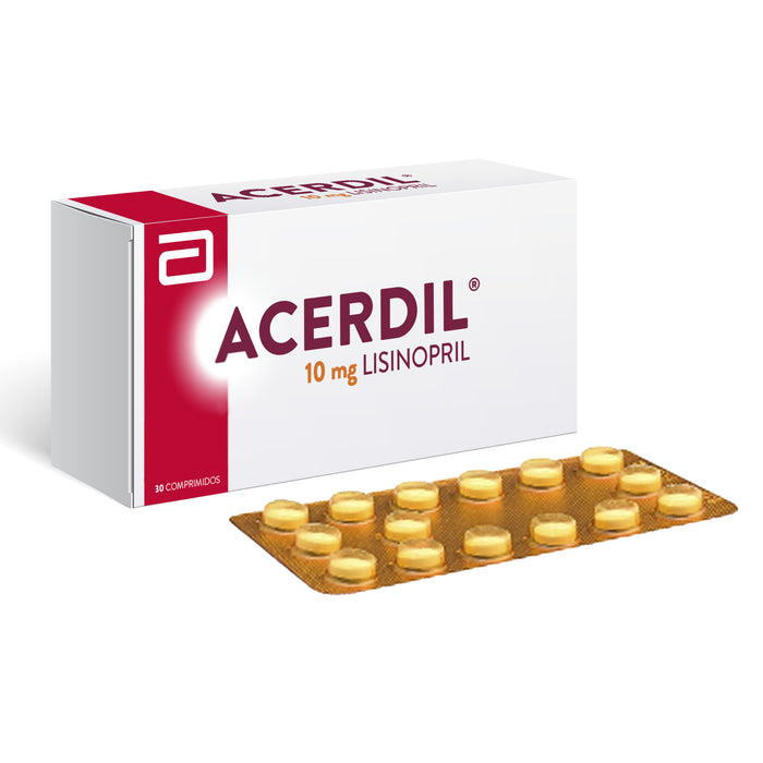 Acerdil 10Mg Lisinopril X 30 Comprimidos