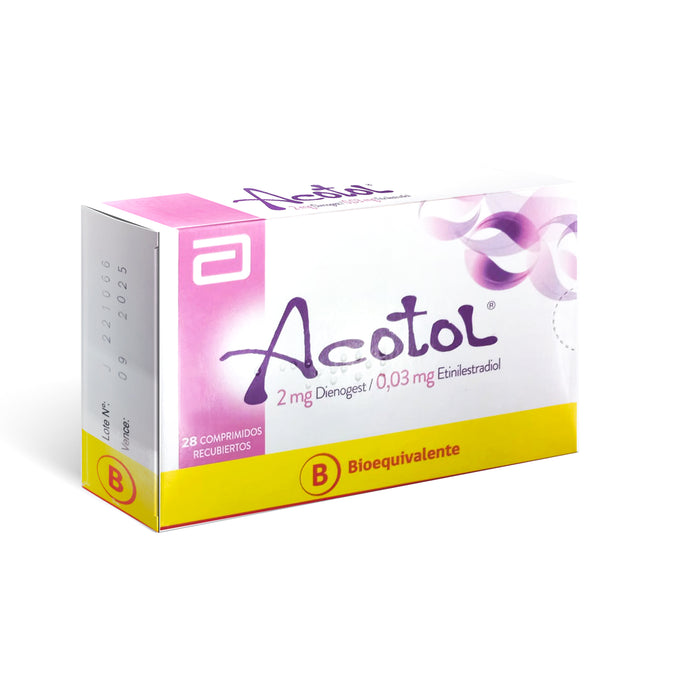 Acotol Dienogest 2Mg Y Etinilestradiol 0.03Mg X Caja