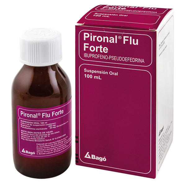 Pironal Flu Forte Suspension Ibuprofeno Y Pseudoefedrina X 100Ml