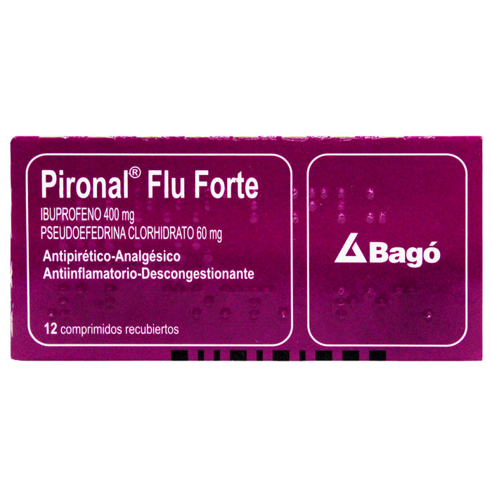 Pironal Flu Forte Ibuprofeno 400Mg Y Pseudoefedrina Clorhidrato 60Mg X Tableta