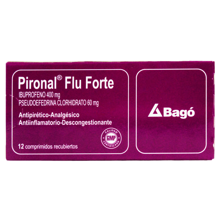 Pironal Flu Forte Ibuprofeno 400Mg Y Pseudoefedrina Clorhidrato 60Mg X Tableta