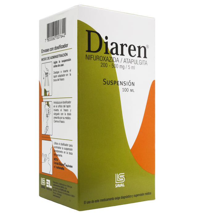 Diaren Susp X 100Ml Nifuroxazida Atapulgita