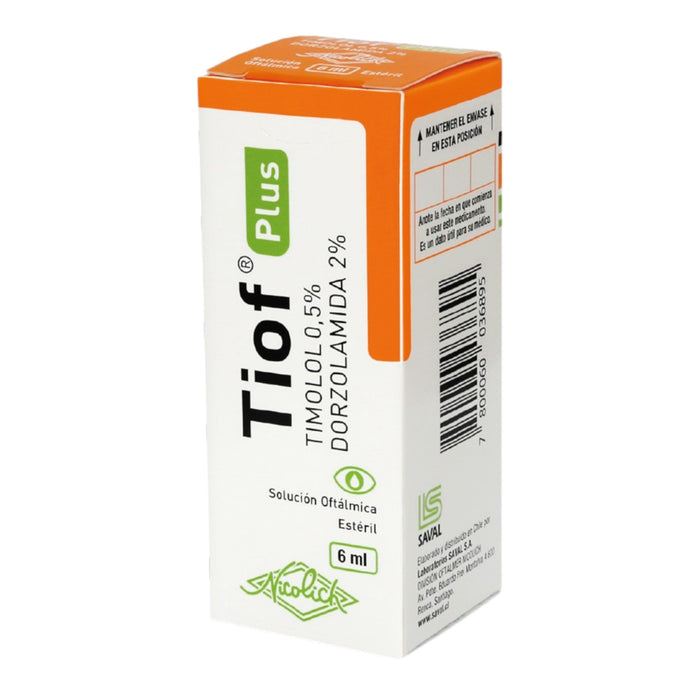 Colirio Tiof Plus Timolol Dorzolamida X 6Ml