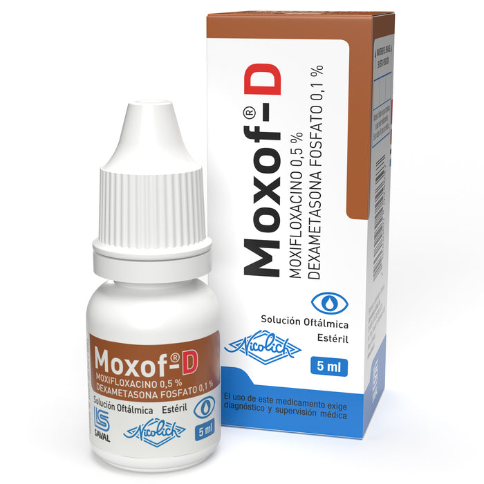 Moxof D Colirio Moxifloxacino Dexametasona X 5Ml