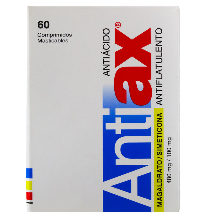 Antiax Magaldrato 480Mg Y Simeticona 100Mg X Tableta