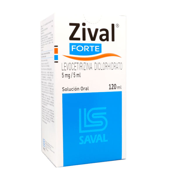 Zival Forte 5Mg 5Ml Jbe X 120Ml Levocetirizina