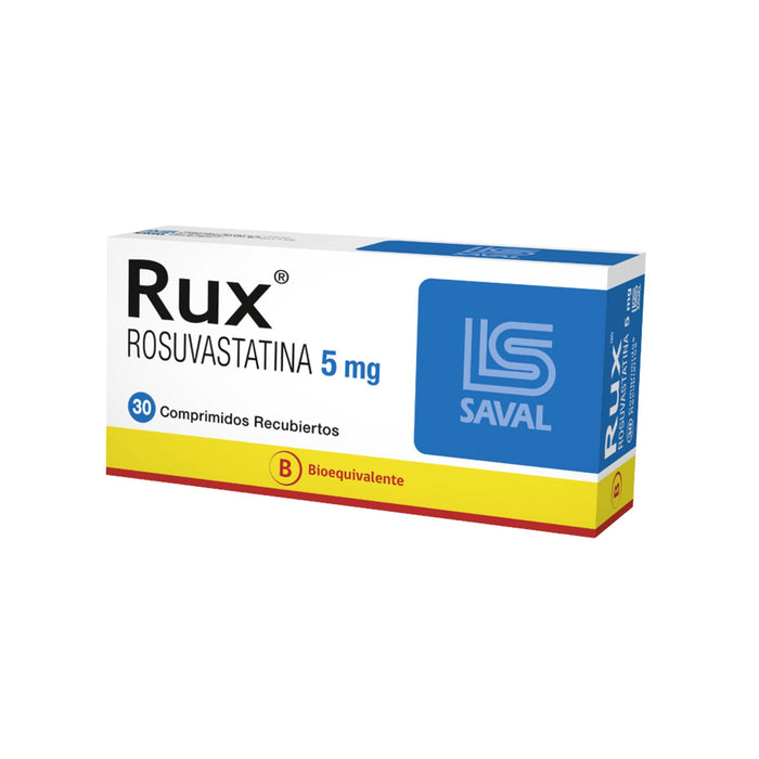 Rux 5Mg Rosuvastatina X Comprimido