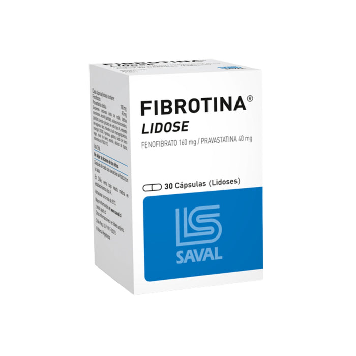 Fibrotina Lidose 160Mg Fenofibrato 40Mg Pravastatina X Cápsula