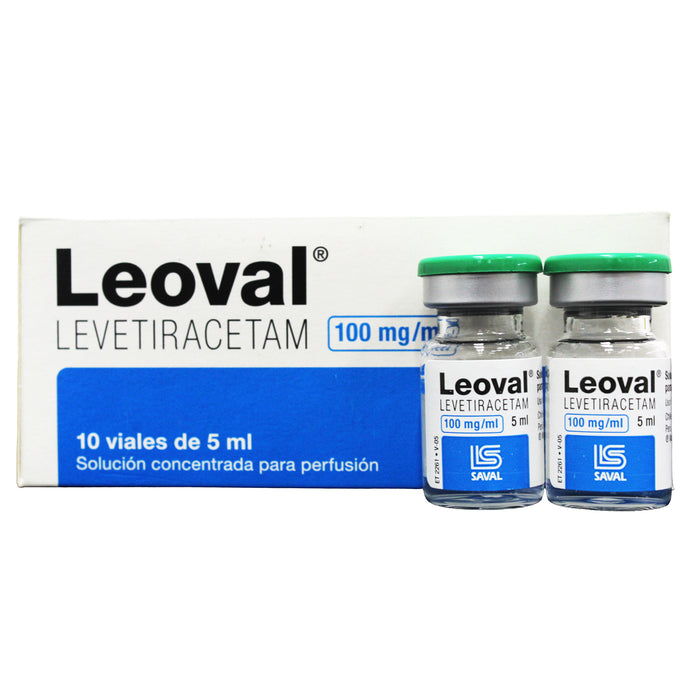 Leoval Levetiracetam 100Mg Ml Inyectable X 10 Viales