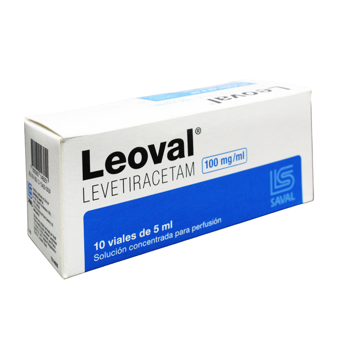 Leoval Levetiracetam 100Mg Ml Inyectable X 10 Viales