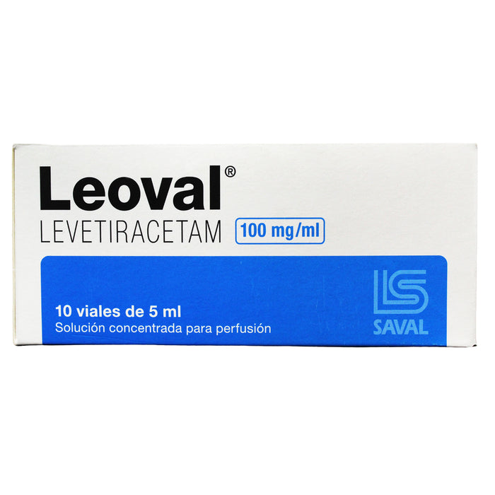 Leoval Levetiracetam 100Mg Ml Inyectable X 10 Viales