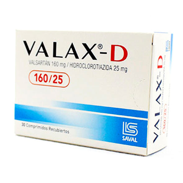 Valax D Valsartan 160Mg Y Hidroclorotiazida 25Mg X Tableta