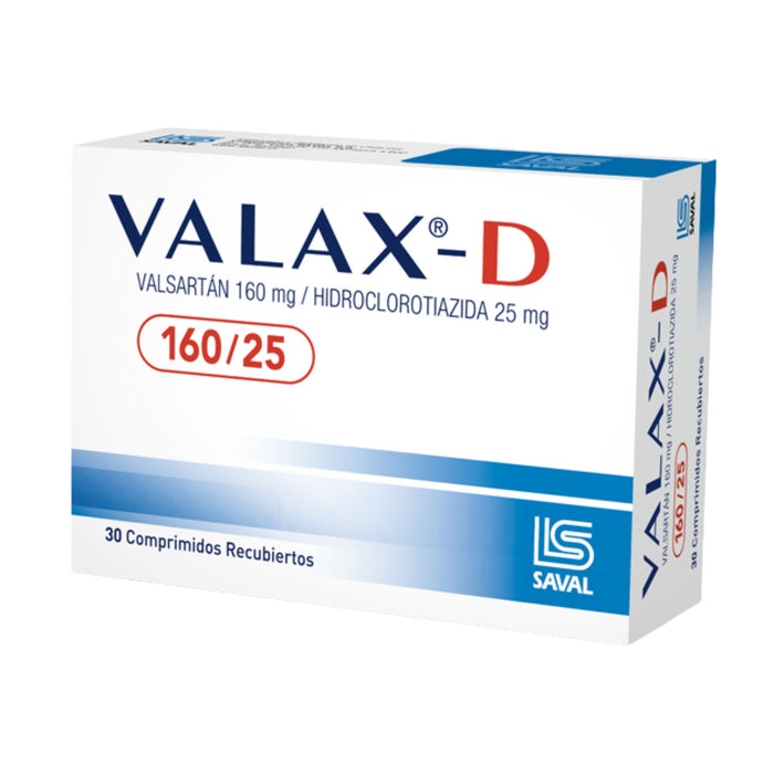 Valax D 160Mg Valsartán 25Mg Hidroclorotiazida X Comprimido