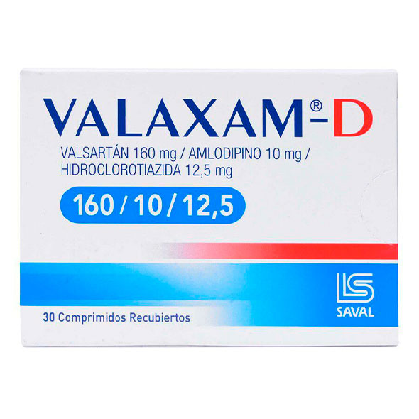 Valaxam D Valsartan 160Mg Amlodipino Besilato 10Mg Y Hidroclorotiazida 12.5Mg X Tableta