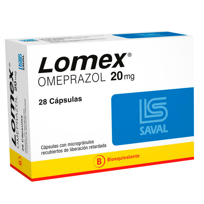 Lomex Omeprazol 20Mg X 28 Capsulas Liberación Retardada