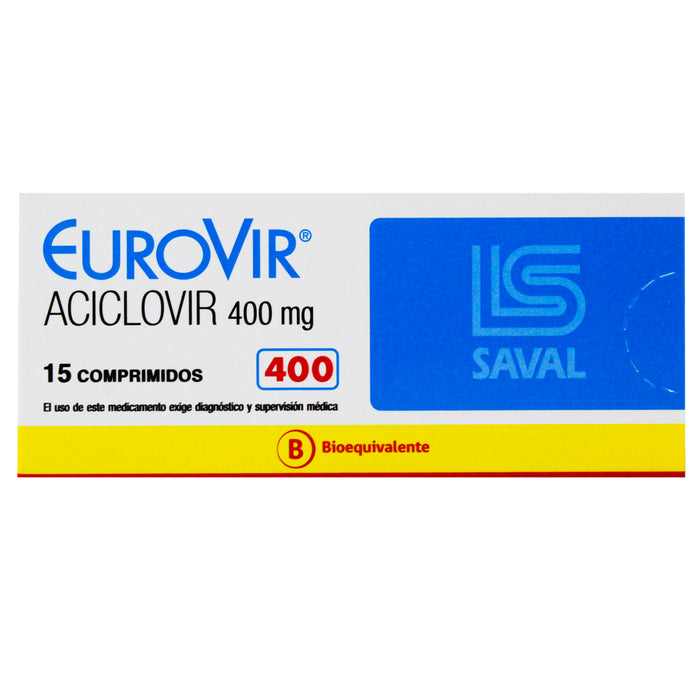 Eurovir 400Mg Aciclovir X Comprimido