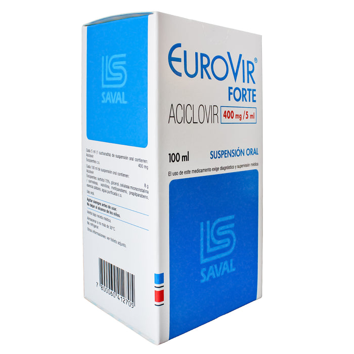 Eurovir Forte 400Mg 5Ml Susp X 100Ml Aciclovir